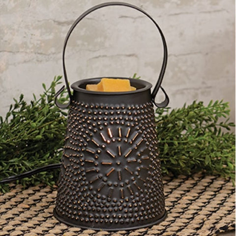 Black Starburst Tin Wax Tart or Oil Warmer