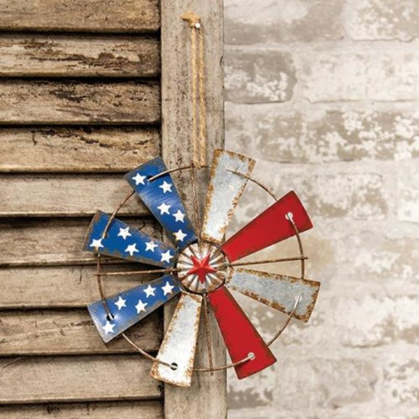 americana metal windmll ornament