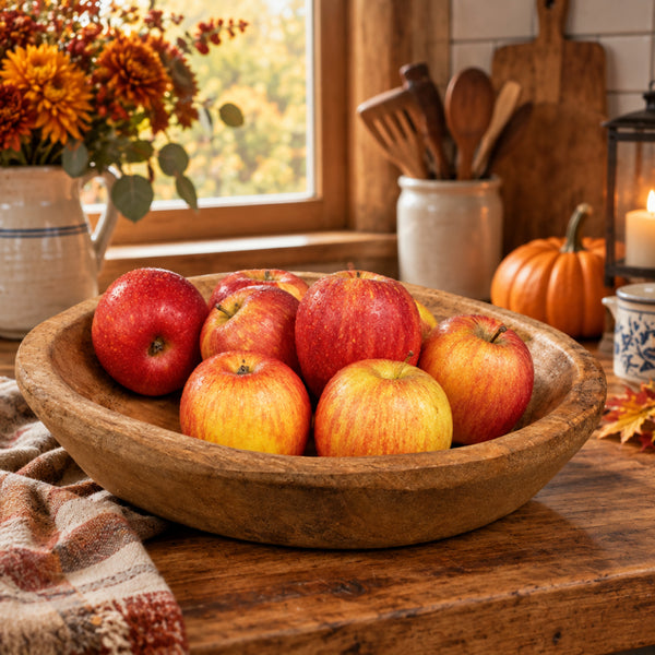 natural wood carved bowl