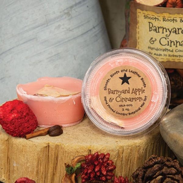 barnyard apple and cinnamon botanical wax tart