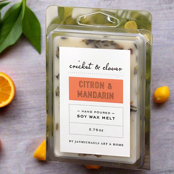 citron and mandarin orange soy scented wax melts