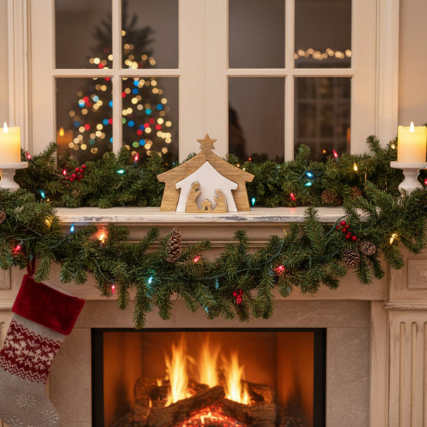 natural wood puzzle nativity blocks