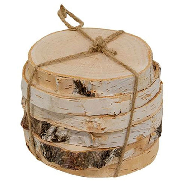 Natural Birch Wooden Coasters GYW126 Buffalo Trader Online