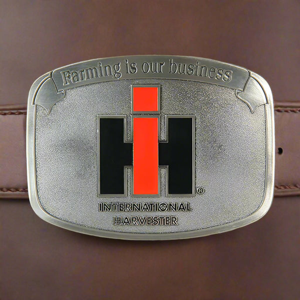 international harvester farming enamel belt buckle