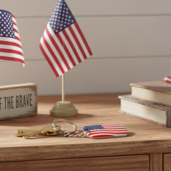 american flag key chain