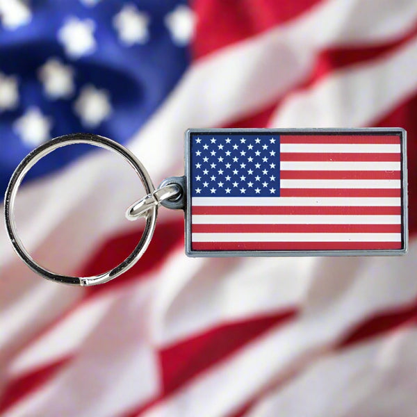 stars and stripes us flag key ring