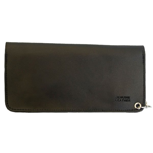Black Leather 2 Pocket Bikers Wallet LW-8 | Buffalo Trader Online