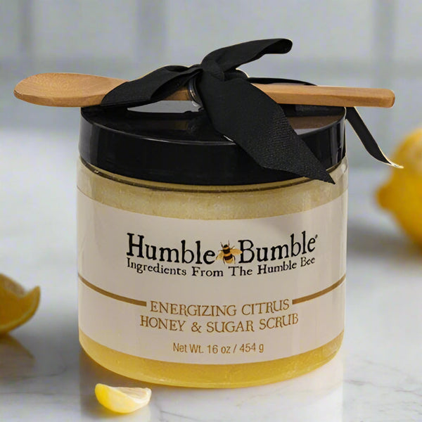 energizing citrus and honey sugar scrub