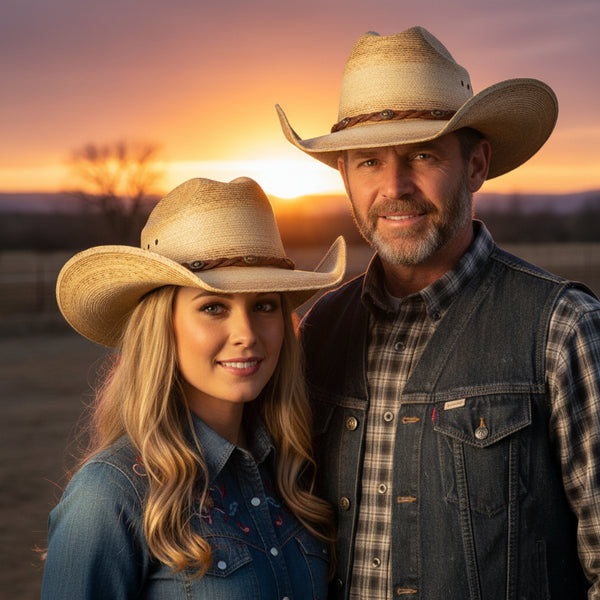 natural palm straw sonora western hat with taco brim