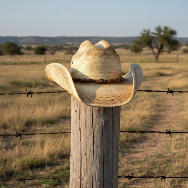 natural palm straw sonora western hat with taco brim