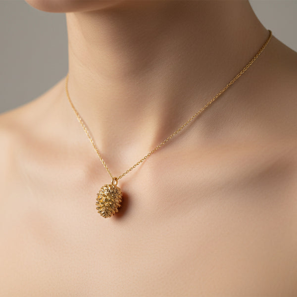real mini pine cone necklace pendant