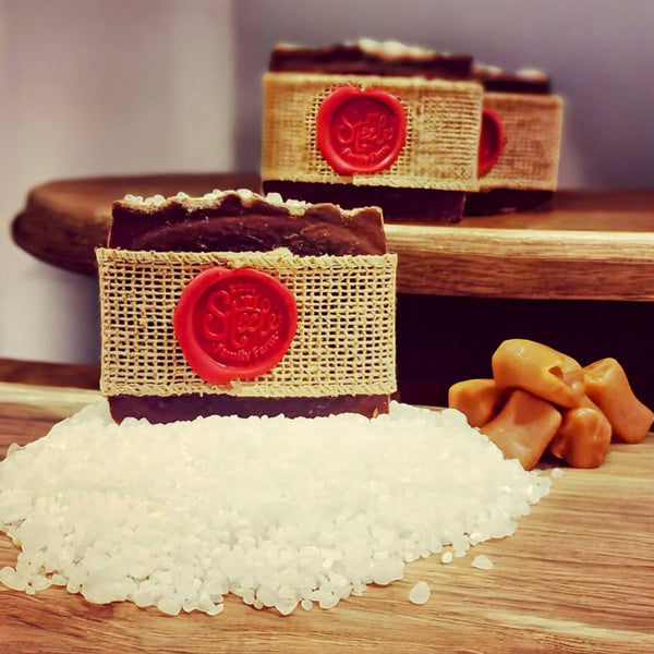 salty caramel goat milk bath soap