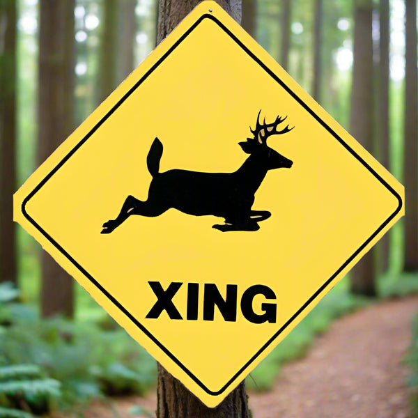 deer crossing sign