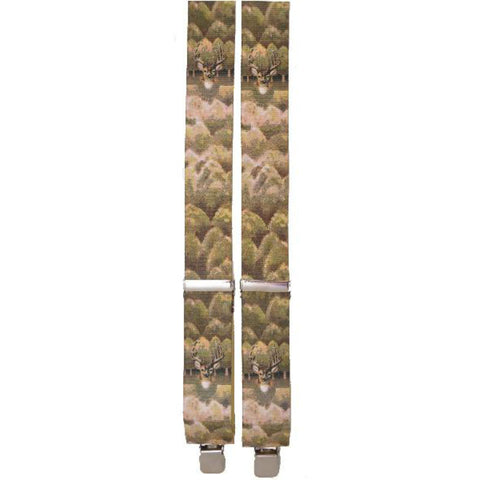 Heavy Duty Deer Camouflage Suspenders