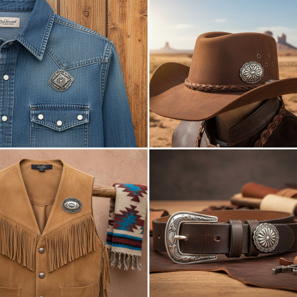 assorted conchos tack pin set