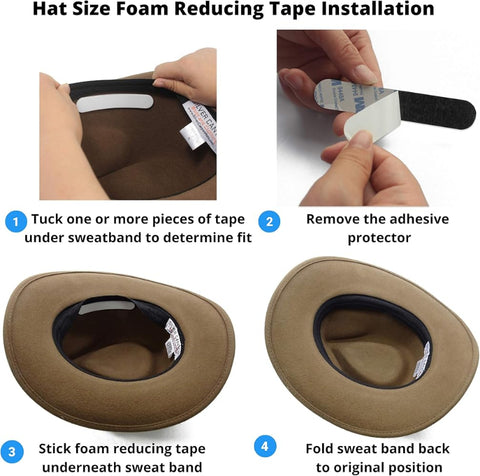 DIY Western Hat Size Reducing Tape