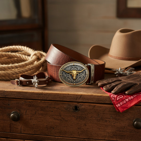 texas longhorn steer gold and silver oval belt buckle