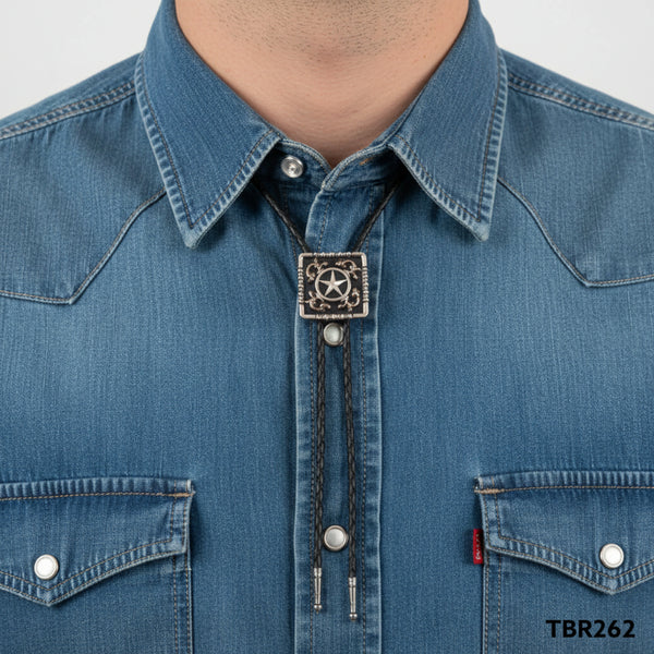 texas star silver and gold bolo tie