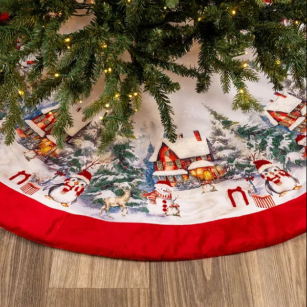 48 inch velvet beaded christmas tree skirt