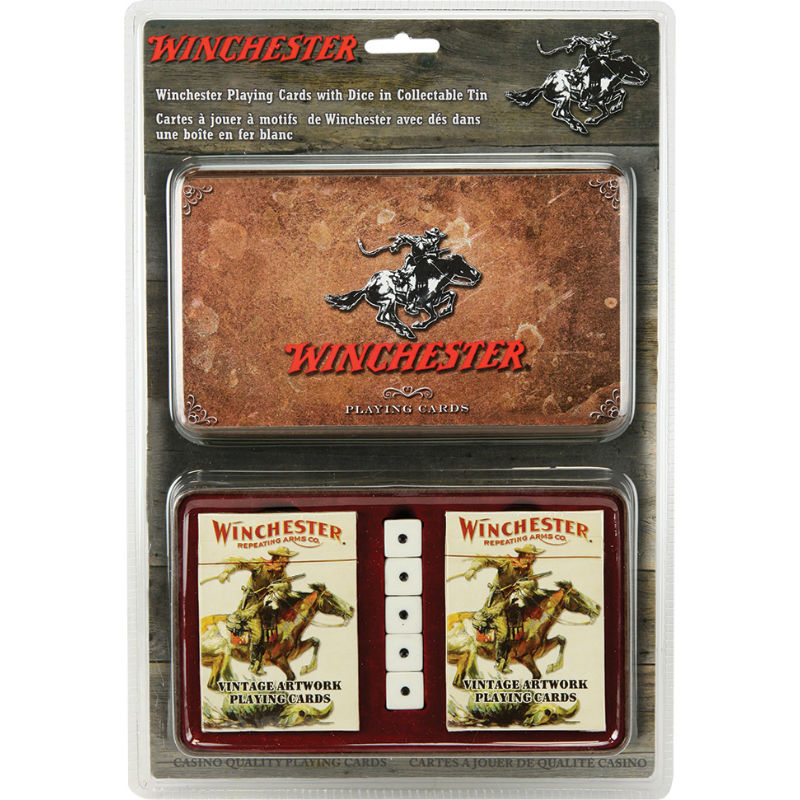 winchester playing cards collectible tin