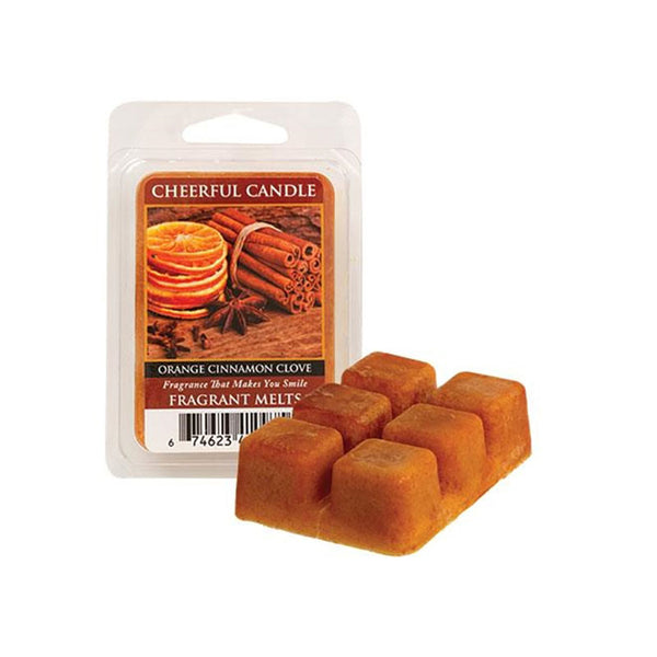 orange cinnamon clove scented wax melts