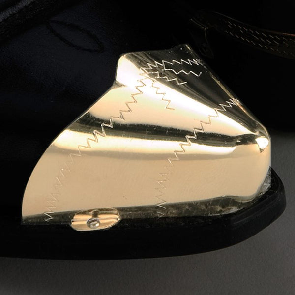 pointed brass zig zag boot toe tips