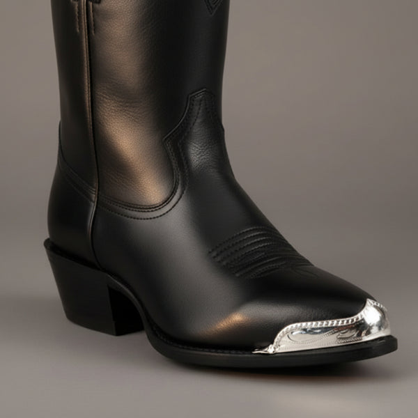 rope edge silver boot toe tips