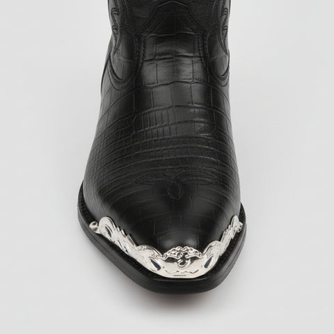Fancy Silver Cowboy Boot Toe Tips