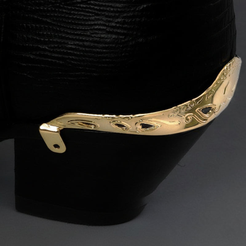 Heel Caps Gold Tip Cowboy Boots Fancy Gold Cowboy Boot Heel Guards