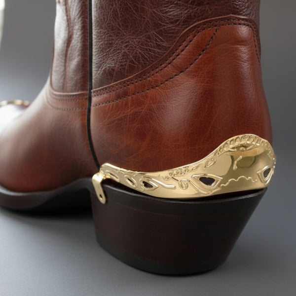 fancy gold cowboy boot heel guards