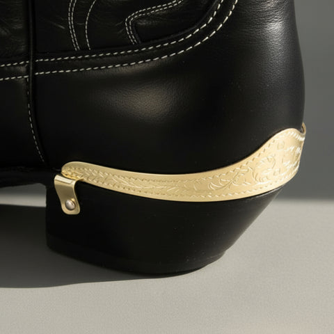 Engraved Brass Boot Heel Guards