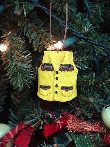 Fringed Cowboy Vest Christmas Ornament