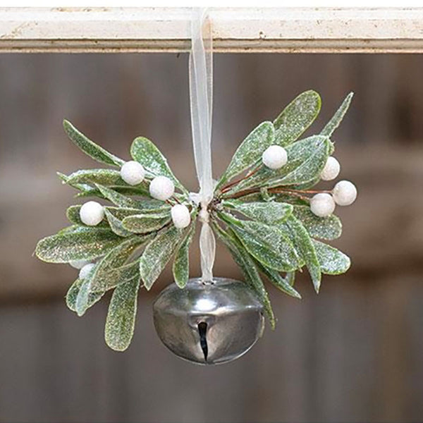 sparkling mistletoe bell ornament