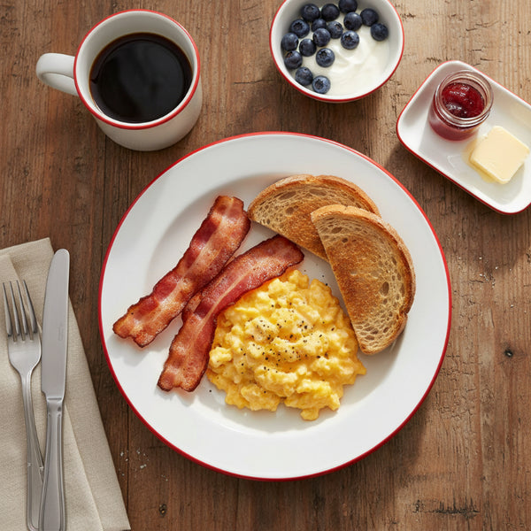 baked enamel breakfast or salad plate