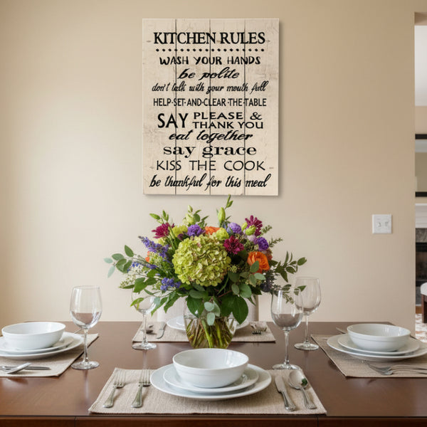 kitchen rules pallet sign
