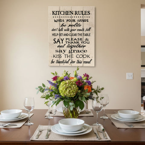 Kitchen Rules Pallet Sign