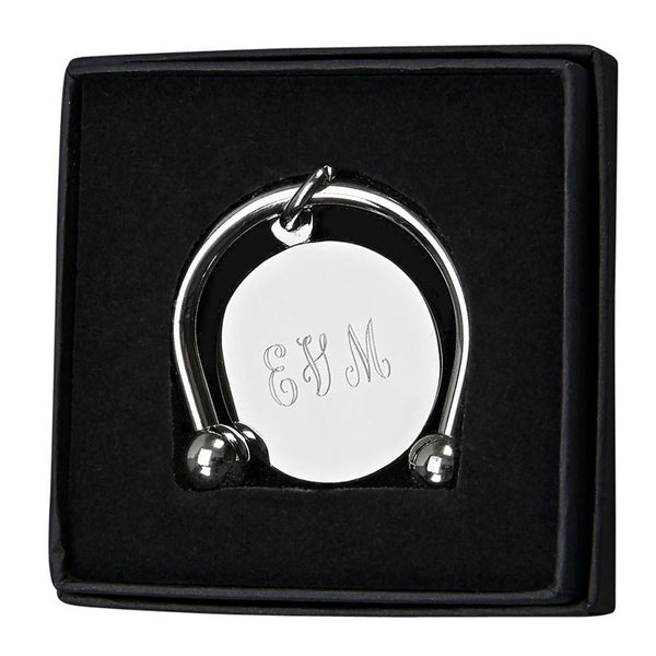 Horseshoe Shaped Medallion Key Ring 003174 | Buffalo Trader Online