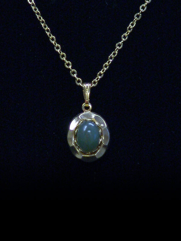 wyoming jade faceted oval necklace