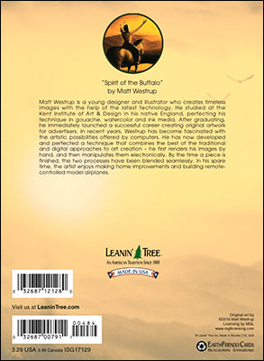 leanin tree spirit of the buffalo inspirational greeting card