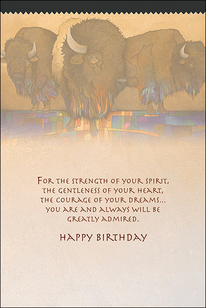 leanin tree greatly admired buffalo birthday card