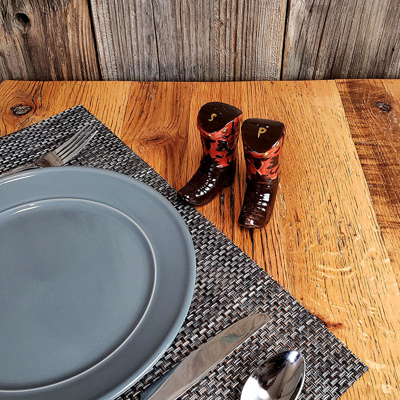 stars cowboy boots salt and pepper shakers