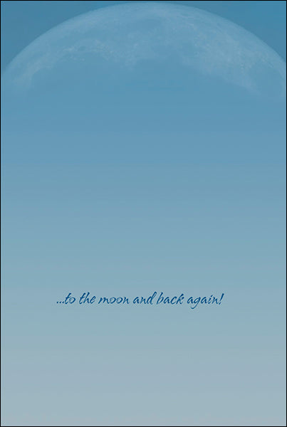 leanin tree love you to the moon and back greeting card