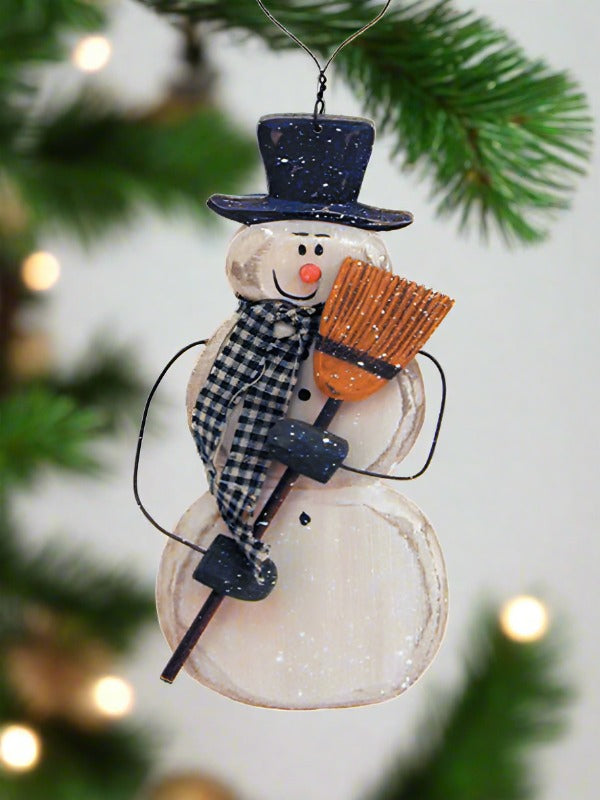 Carved Snowman Ornaments X40419 | Buffalo Trader Online