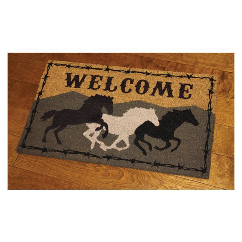 horses coir welcome mat