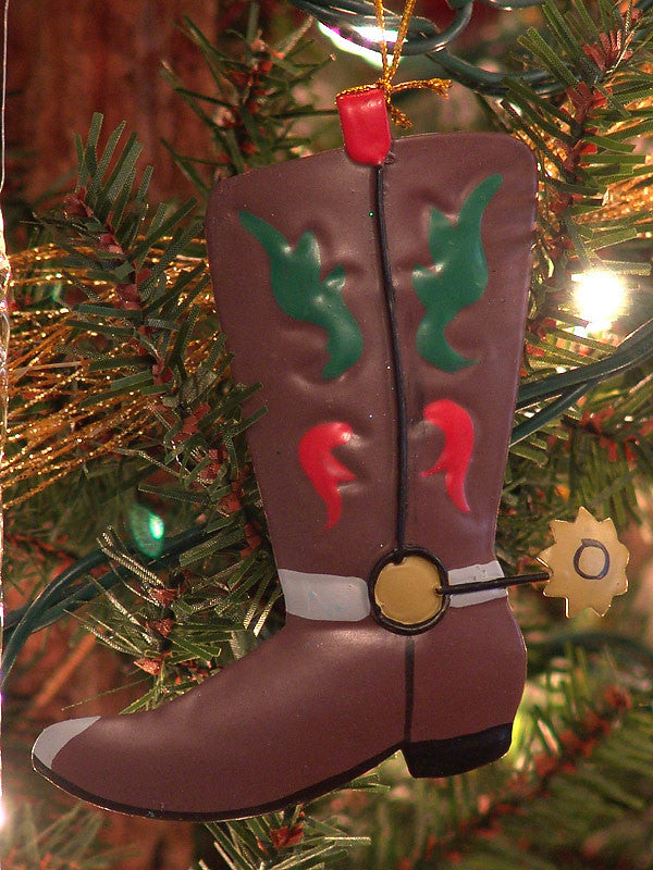 metal cowboy boot christmas ornaments