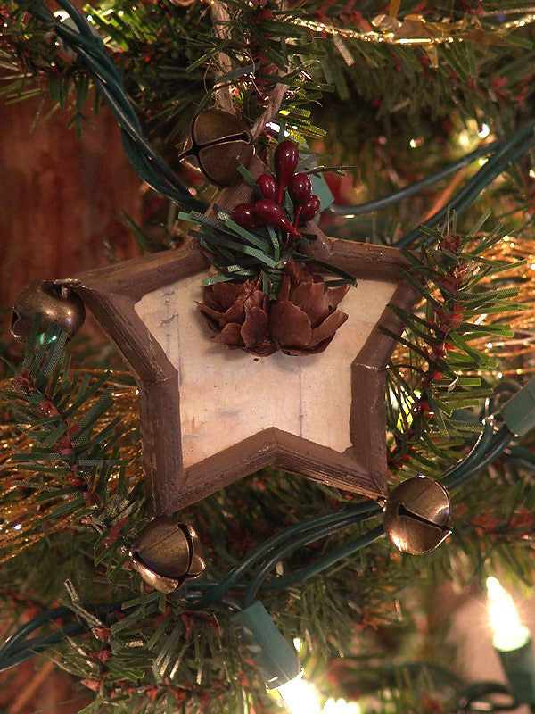 woodland stars & bells christmas ornament