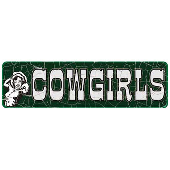 cowgirls ladies restroom sign