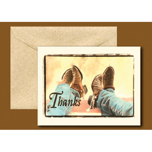 wild west boots thank you cards