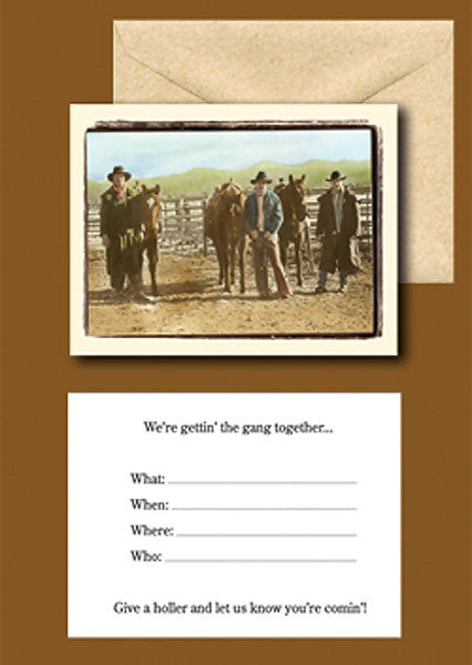 wild west getting the gang together invitations