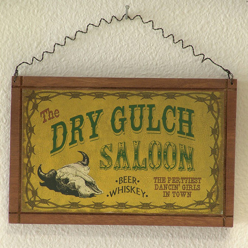 dry gulch saloon vintage advertising sign